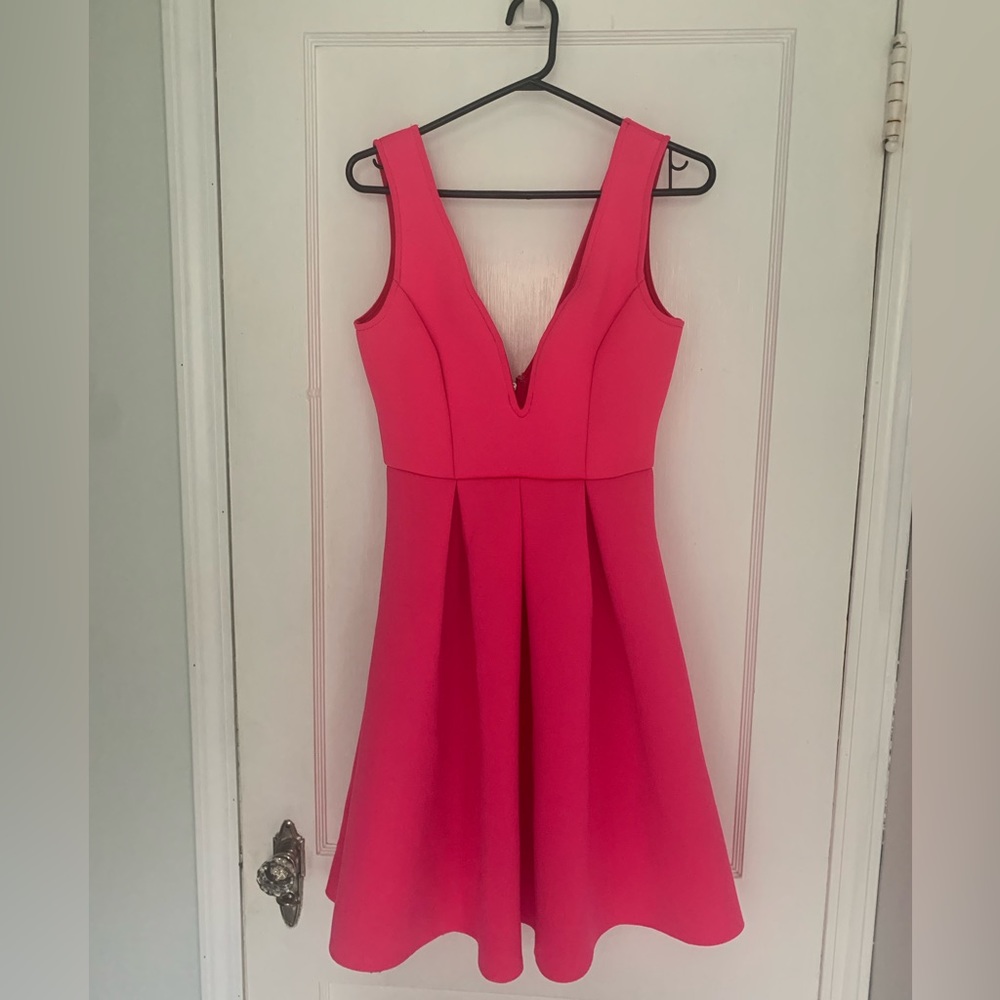 Structured hot pink dress